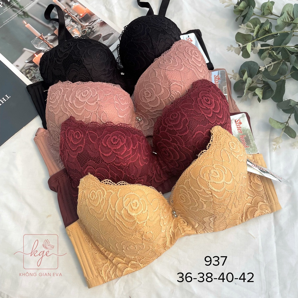 Áo lót ren đệm mỏng quả to , áo ngực nữ có gọng ôm nâng 937