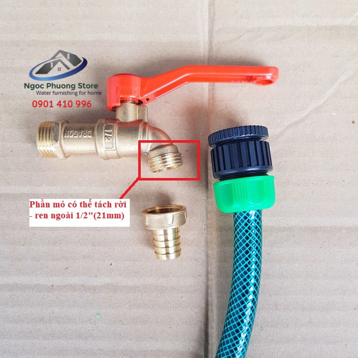 Vòi hồ đồng, rumine đồng, vòi vườn đồng có mỏ phi 21mm/27mm DRAGON VIỆT NAM