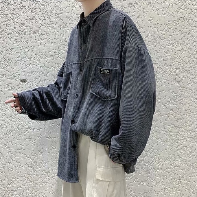 Áo Sơ Mi Nam Nhung Kẻ Dài Tay Phong Cách Thời Trang Hàn Quốc Cho Giới áo sơ mi nhung tăm nữ áo sơ mi nữ form rộng áo sơ mi tay dài