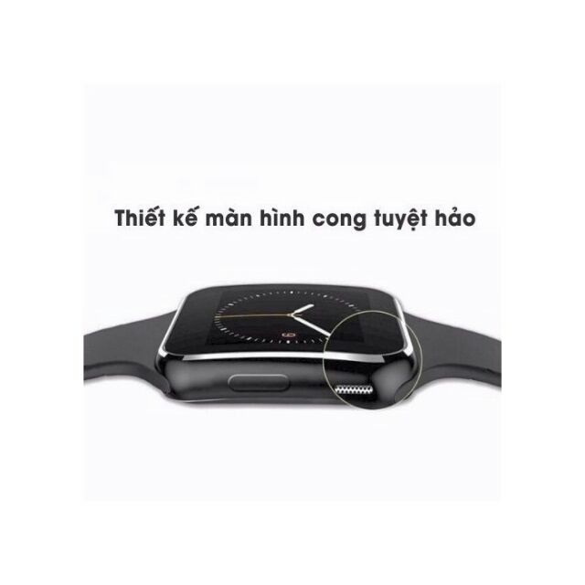 Đồng hồ thông minh Smartwatch X6 màu đen màn hình cong cao cấp