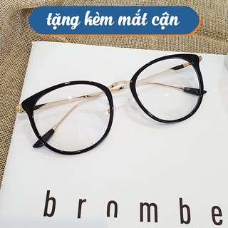 Gọng kính cận nam nữ tròn kim loại cứng cáp Lucy 9225