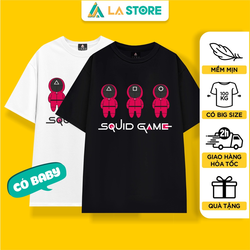 Áo Thun Unisex SQUID GAME - Trò Chơi Con Mực | Lính Canh Chibi Dễ Thương | LẠ STORE