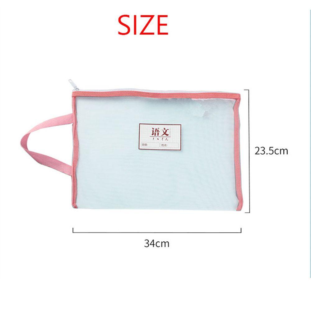 LAYOR1 Túi Lưới Nylon Trong Suốt Có Khóa Kéo Đựng Tài Liệu Tiện Dụng