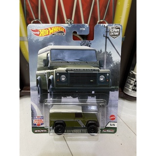Xe mô hình đồ chơi bánh cao su hotwheels 1:64 premium - car culture - land rover defender 110 hard top