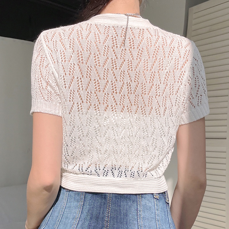 Áo khoác cardigan cổ chữ V/ Áo hai dây ZHELIHANGFEI phối ren thời trang dành cho nữ