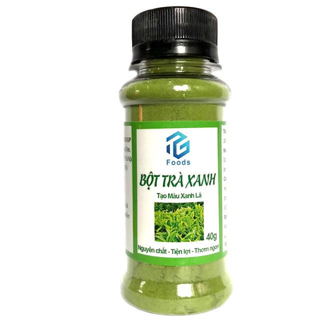 Bột Trà Xanh Tg foods Hũ 40g, Dùng tạo màu Làm Bánh Siêu Tiết Kiệm