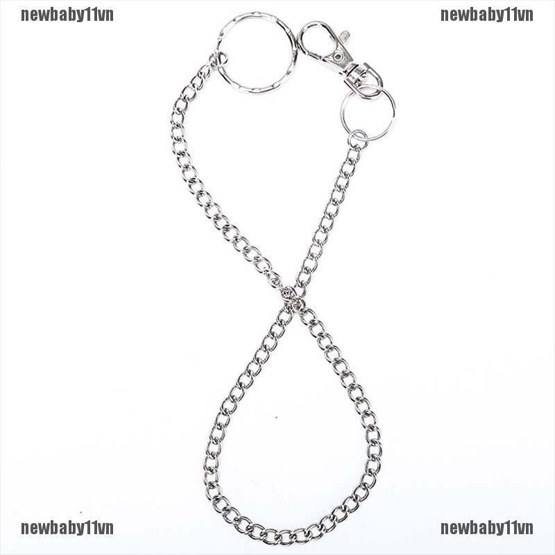 Móc Khóa Dây Xích Kẹp Thắt Lưng 38cm Phong Cách Punk Cá Tính