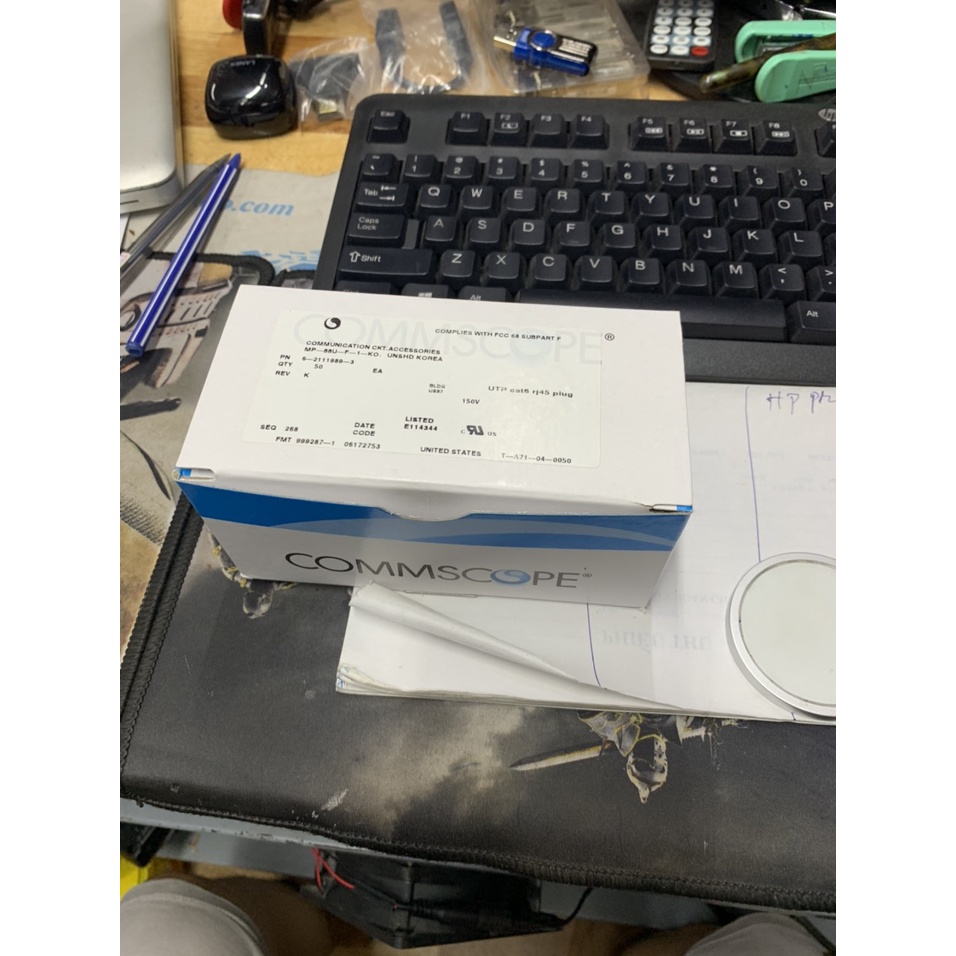 Hạt mạng Amp cat5, cat6 chính hãng túi 100 cái