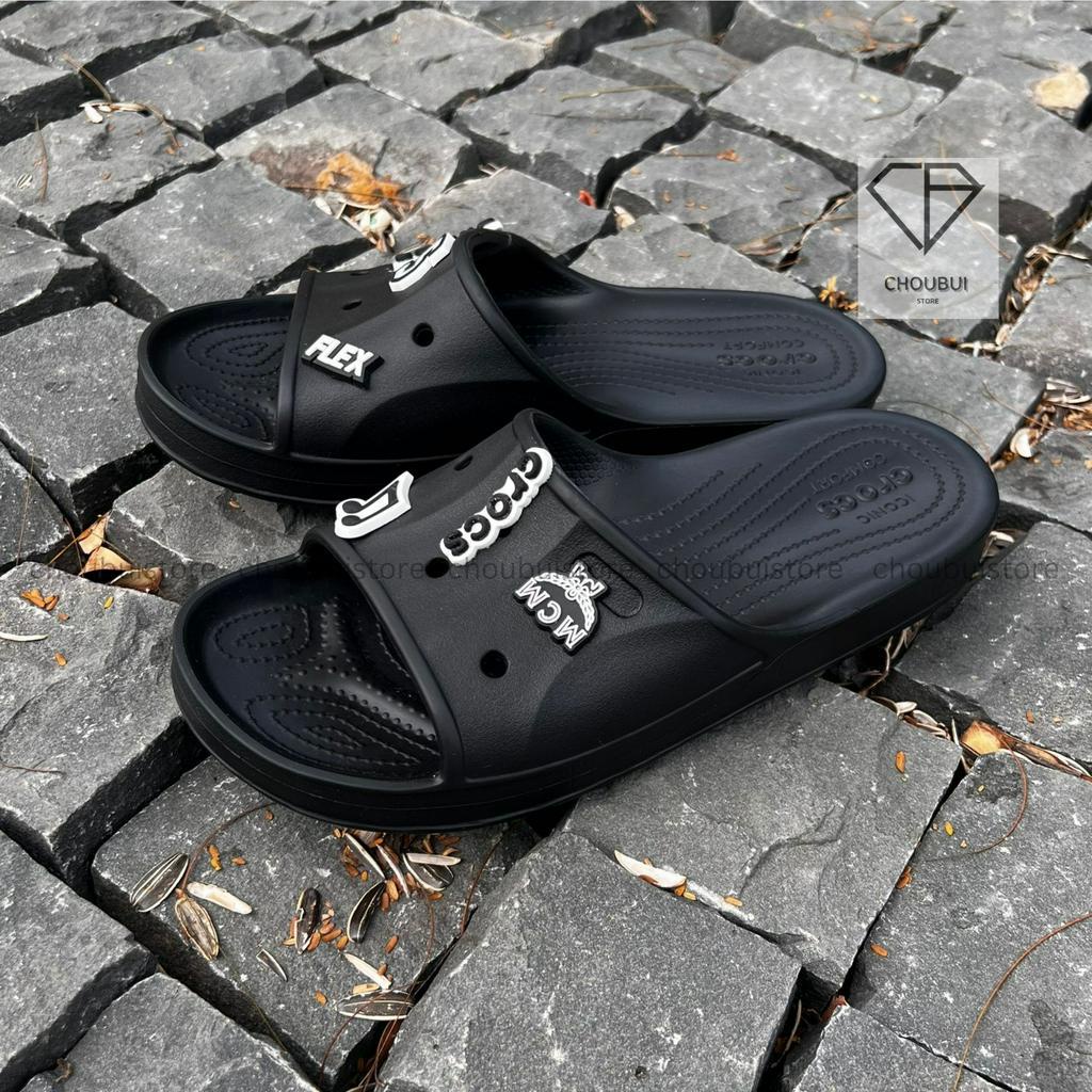 Dép Lê Crocs VN, Dép Cross chính hãng lỗi nhẹ đã decor lại đẹp mới tặng kèm Sticker - Chou Bùi Store