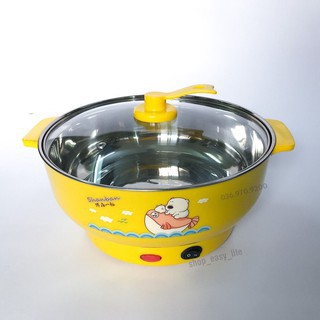 [Hàng Loại 1] Nồi Lẩu Điện Mini Đa Năng 24-26cm Inox304, nồi lẩu mini 24-26cm đa năng cao cấp - Bảo Hành 12 tháng