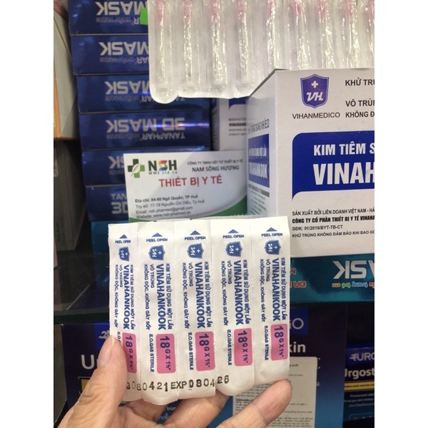 ❤️ Kim tiêm 18G VINAHANCOOK ĐẦU KIM SẠC LẤY THUỐC 18G Vinahankook ĐẦU BƠM KIM TIÊM ÉP VỈ 18G VINAHANCOOK