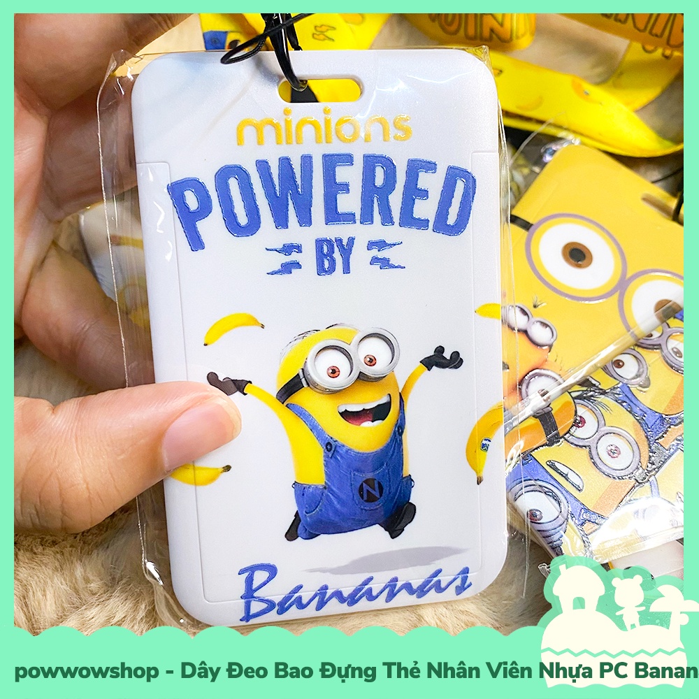[Sẵn VN - Hỏa Tốc] Dây Đeo Bao Thẻ Nhân Viên Nhựa PC Phong Cách Bananas Minio Yellow Cute