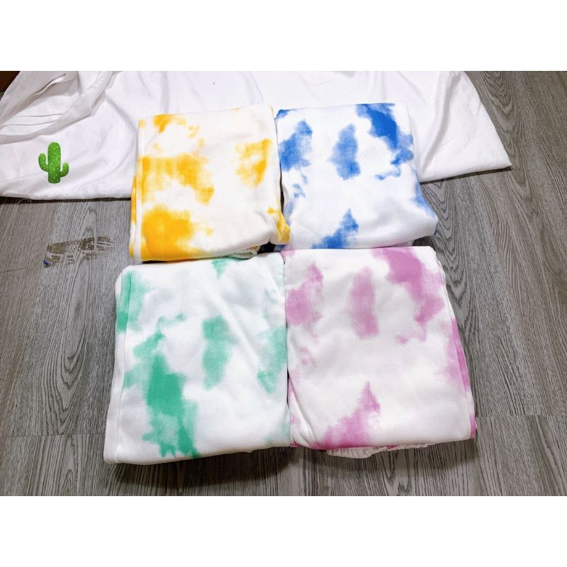🍓 Thời trang giới trẻ - Quần Jogger nỉ bông loang màu mây xinh