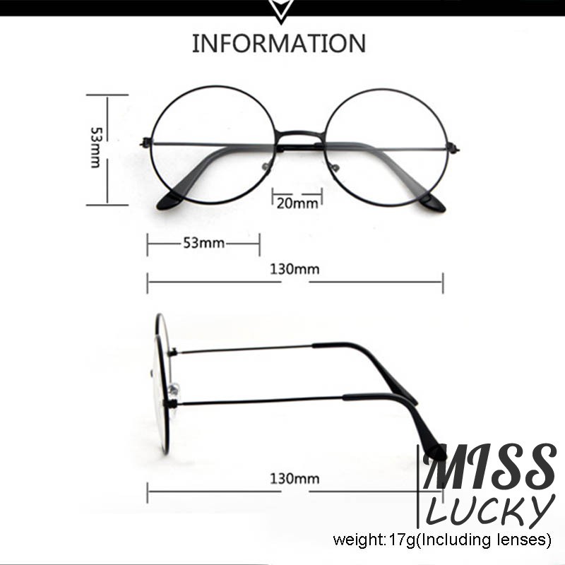 Kính mắt gọng tròn trong suốt kiểu dáng đơn giản thời trang