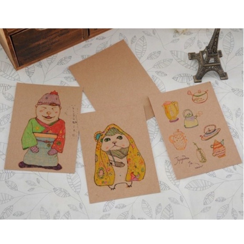 Tập 10 Tờ Giấy Làm Thiệp Thẻ Album Giấy Trắng Đen Dày 350gsm
