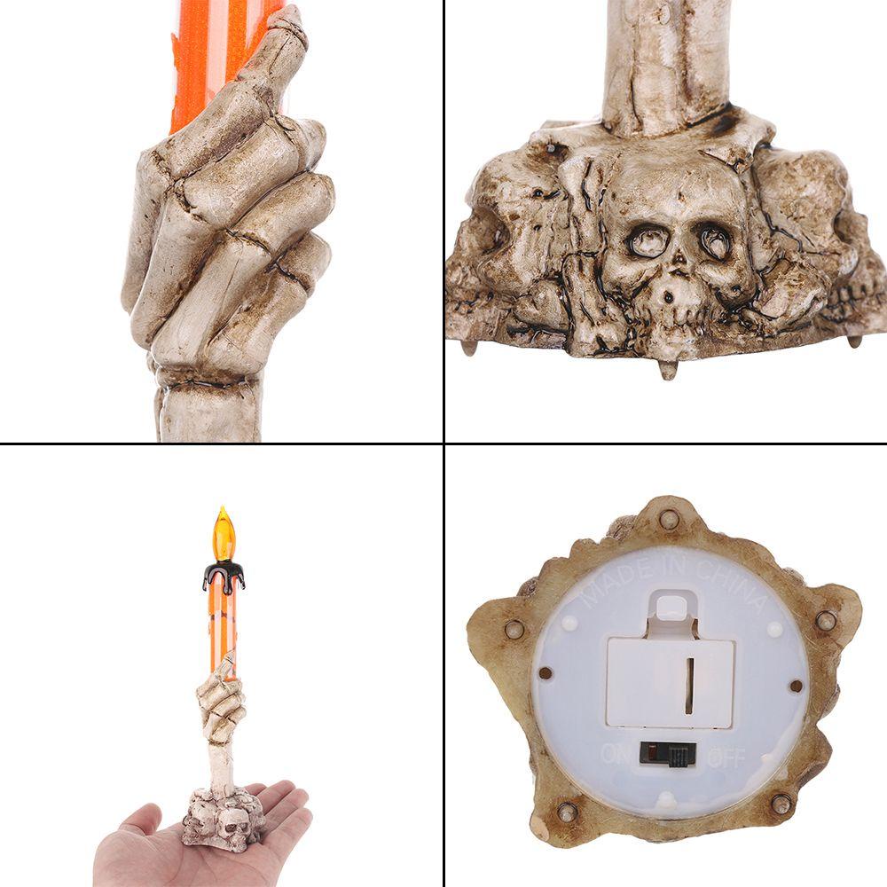 Đế Nến Hình Đầu Lâu Trang Trí Tiệc Halloween Đứng