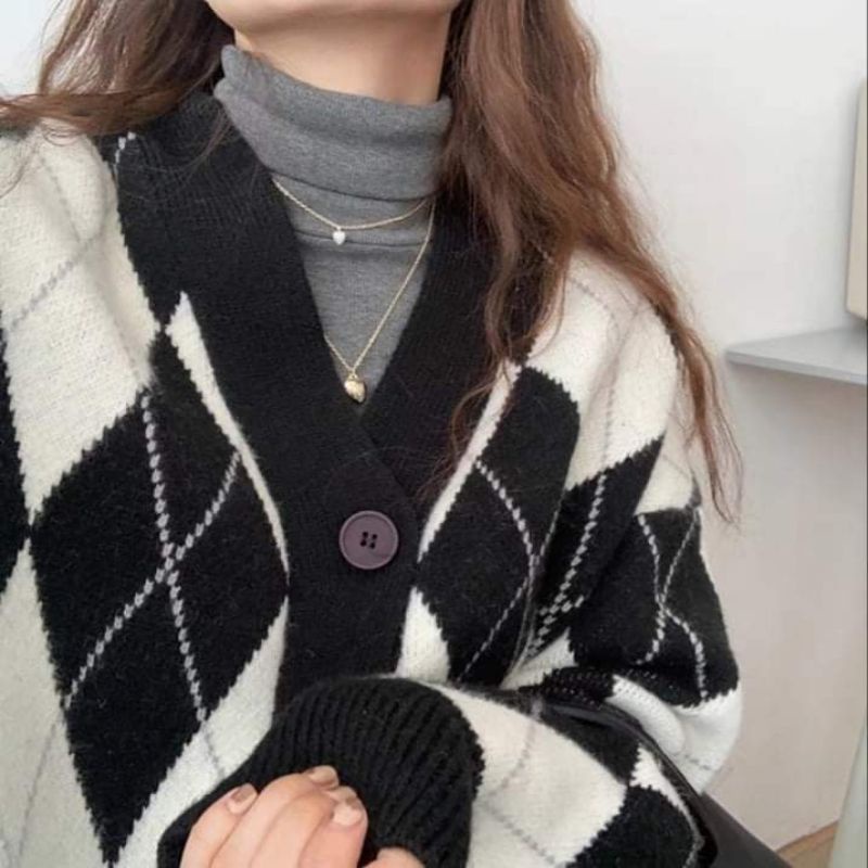 Áo Khoác Cardigan Kẻ Sọc Dài Tay Phong Cách Hàn Quốc Dễ Thương 2 Màu Lựa Chọn | BigBuy360 - bigbuy360.vn