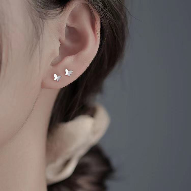 1 Đôi Bông Tai Bạc 925 Hình Bướm