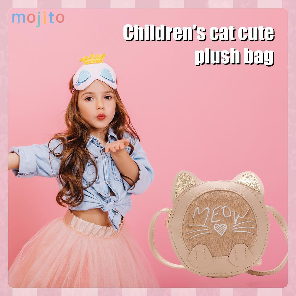 Túi Đeo Chéo Hình Mèo Dễ Thương Cho Bé Gái