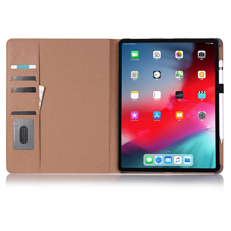 Bao da bảo vệ máy tính bảng có ngăn đựng thẻ thích hợp cho Ipad pro 11 2018