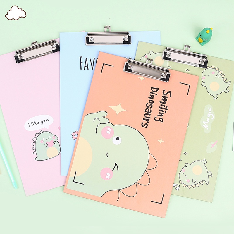 Bìa đựng hồ sơ khổ A4 họa tiết khủng long hoạt hình dễ thương