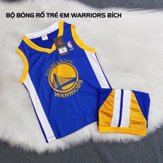 Bộ bóng rổ trẻ em wariors xanh