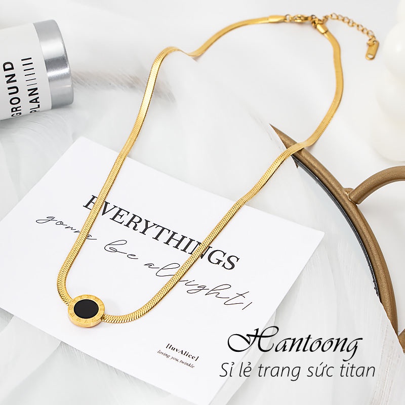 Vòng cổ titan nữ không gỉ dây chuyền nữ mặt cỏ 4 lá thiết kế thời trang sang trọng