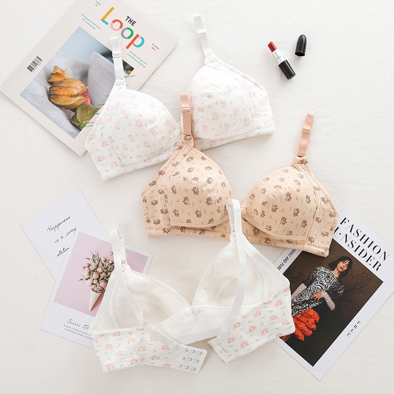 Áo ngực cotton AOWEINISI thiết kế cho phụ nữ đang chăm con nhỏ