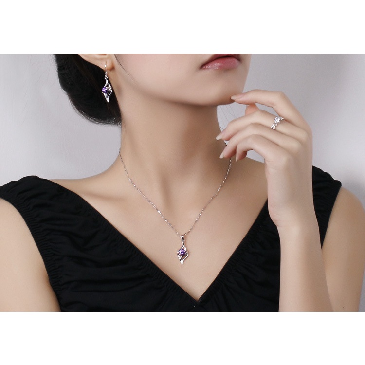 Dây chuyền bạc 925 trang trí mặt đính đá kim cương và ngọc trai nhân tạo 36 kiểu dáng dành cho nữ