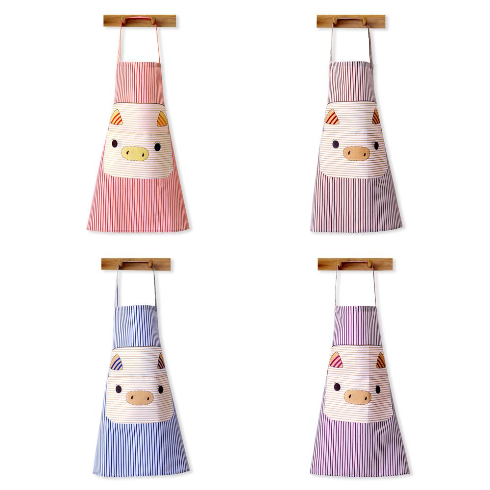 Tạp dề chống nước chống dầu in hình động vật nhiều màu sắc dễ thương dành cho nữ