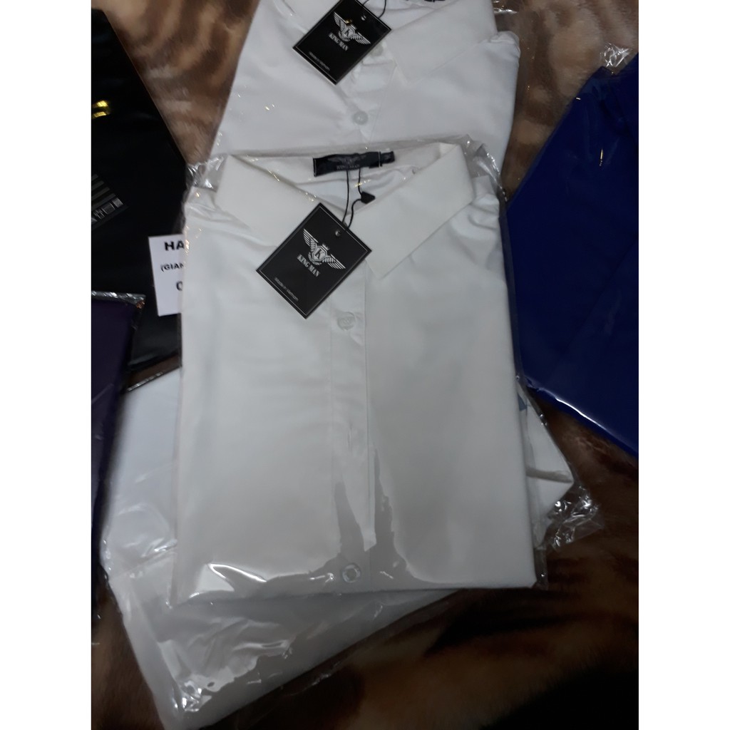Áo sơ mi nam đẹp dài tay áo kiểu hàn quốc công sở Áo sơ mi nam Trắng cúc Trắng LSM0014 | BigBuy360 - bigbuy360.vn