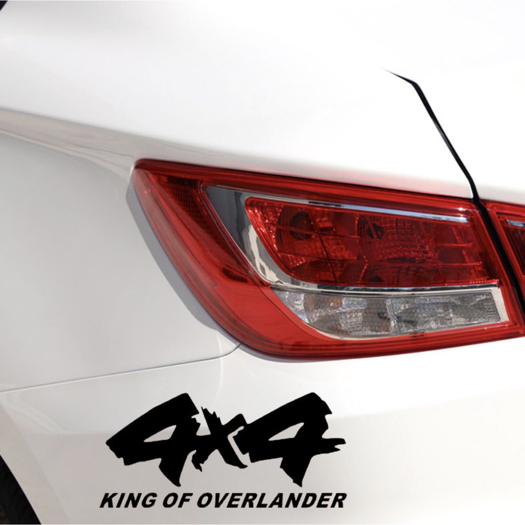 Sticker transfer hình dán trang trí Xe hơi Ô tô STICKER FACTORY - 4x4 KING OF OVERLANDER đen 29x13cm Đen