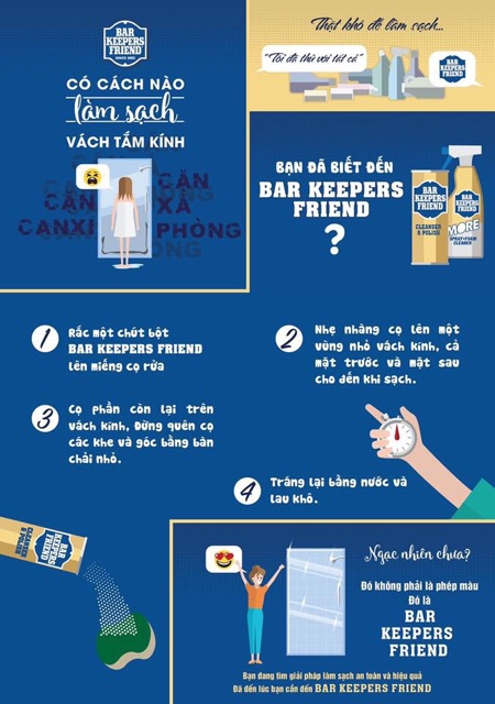 Bột làm sạch Bar keepers Friend