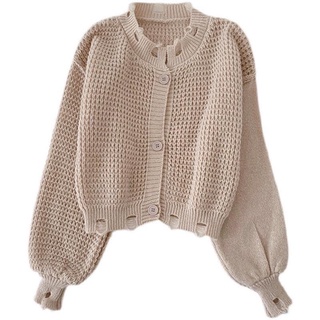 Áo Cardigan Crop top len