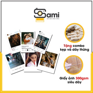 In ảnh polaroid theo yêu cầu chống thấm nước định lượng 300gsm siêu dày (in từ 20 ảnh)  SAMI