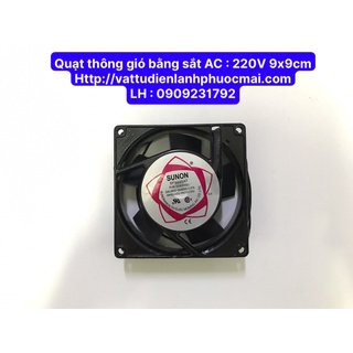 Quạt thông gió bằng sắt ac : 220v, 9x9 cm phước mãi