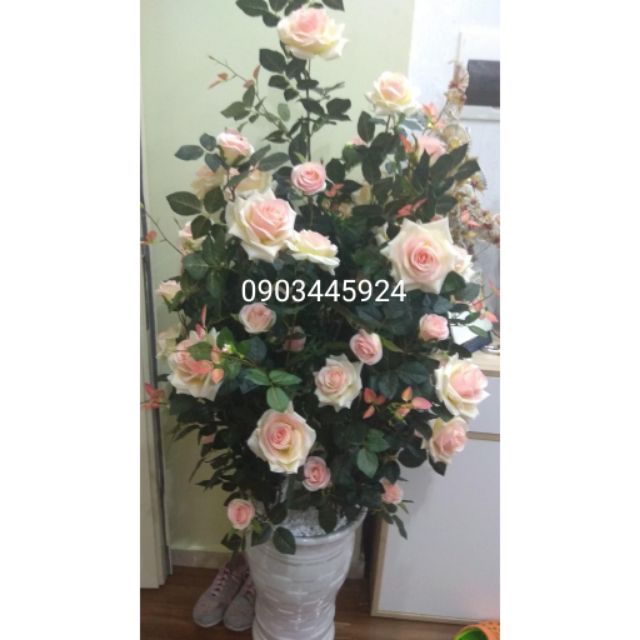 Cành Hồng Cây Siêu Đẹp Cao 140cm- Cây Giả