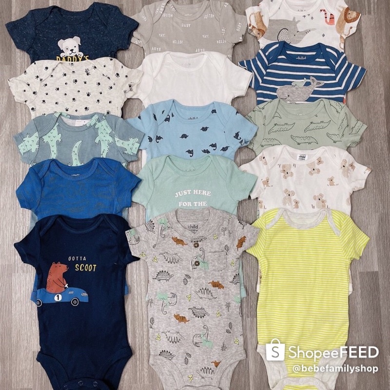 Set bodysuit cho bé sơ sinh đến 2 tuổi/ Body chip cho bé gái, bé trai hàng xuất dư