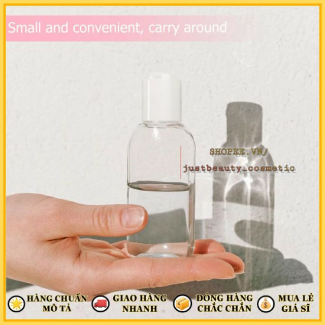 VỎ CHAI NHỰA PET nắp PRESS 30ml 50ml 100ml🍀LỌ CHIẾT MỸ PHẨM nhỏ có Nắp bật nhấn Trong suốt Nâu Xanh Trắng Đen Hồng