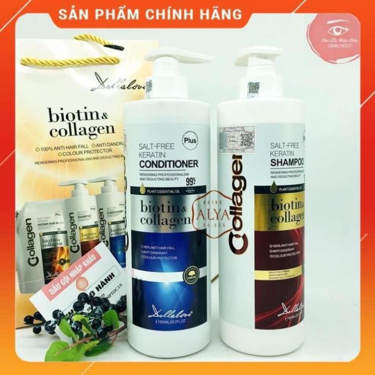 Cặp Dầu Gôi Siêu Phục Hồi Tóc, Kích Thích Mọc Tóc Biotin Collagen Cao Cấp. HÀNG CHÍNH HÃNG ALYA