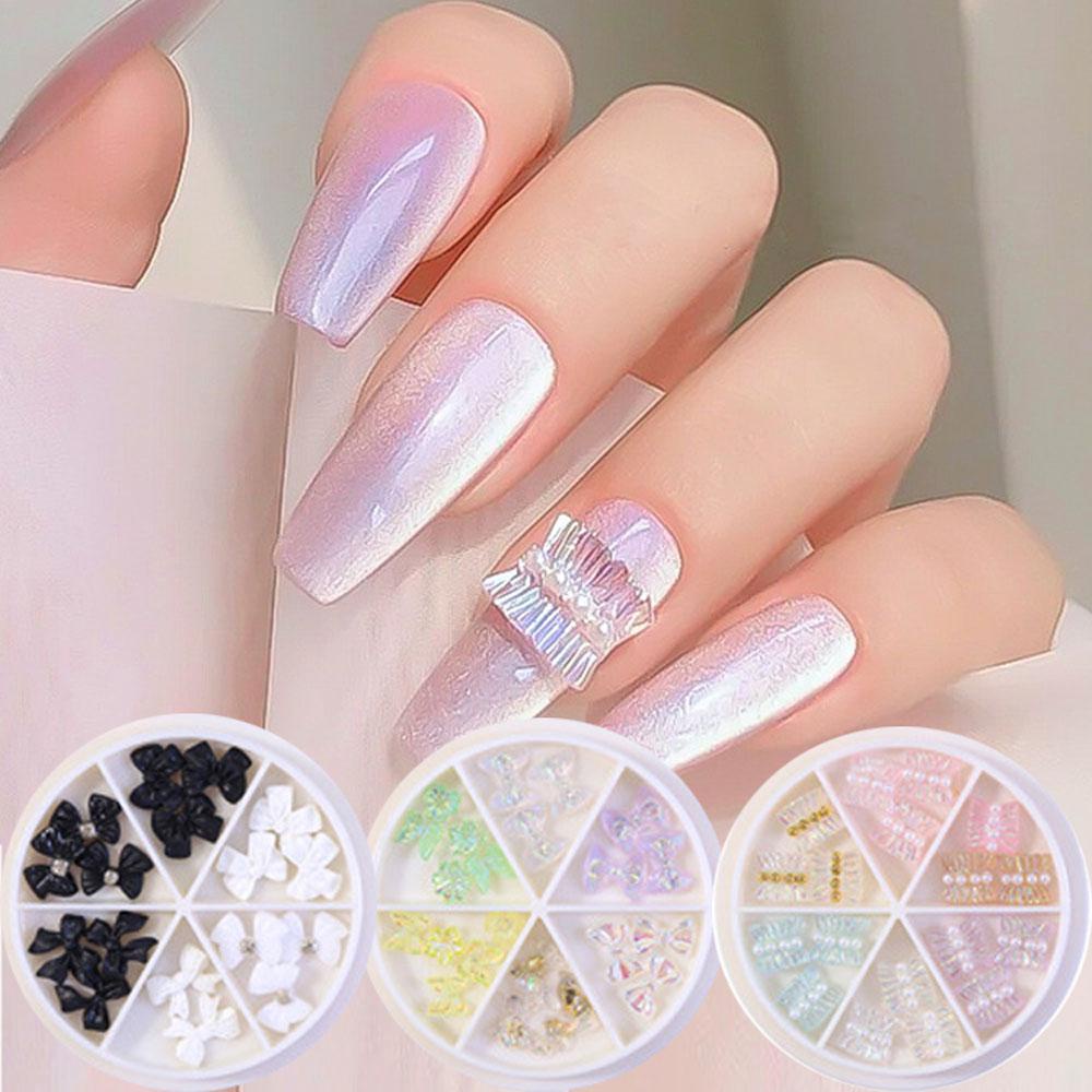 1 Hộp Nơ Bướm Hoa Bằng Nhựa Resin Trang Trí Móng Tay Nghệ Thuật|Phụ Kiện Trang Trí Móng Tay DIY Xinh Xắn