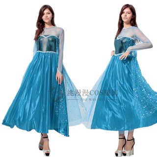 Đầm hóa trang công chúa elsa xinh xắn dành cho người lớn