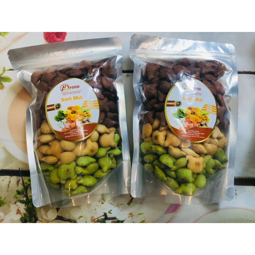 500g bánh gấu Mix 3 vị chùm ngây, cacao, kem sữa