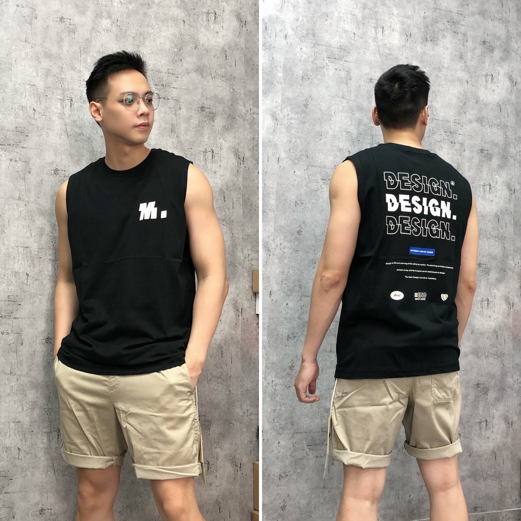 Áo tanktop sát nách nam cao cấp áo ba lỗ thể thao chất cotton oversize SNTQ - 3026