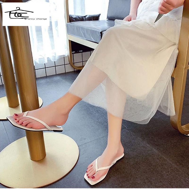 Dép Xỏ Ngón Đế Bằng Thời Trang Đi Biển Mùa Hè Cho Nữ