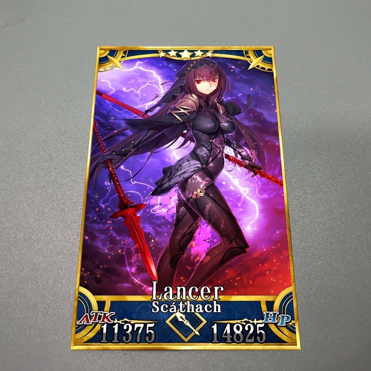 Thẻ bài custom card bánh xốp anime Fate/Grand Order FGO để sưu tầm tự chọn Scáthach