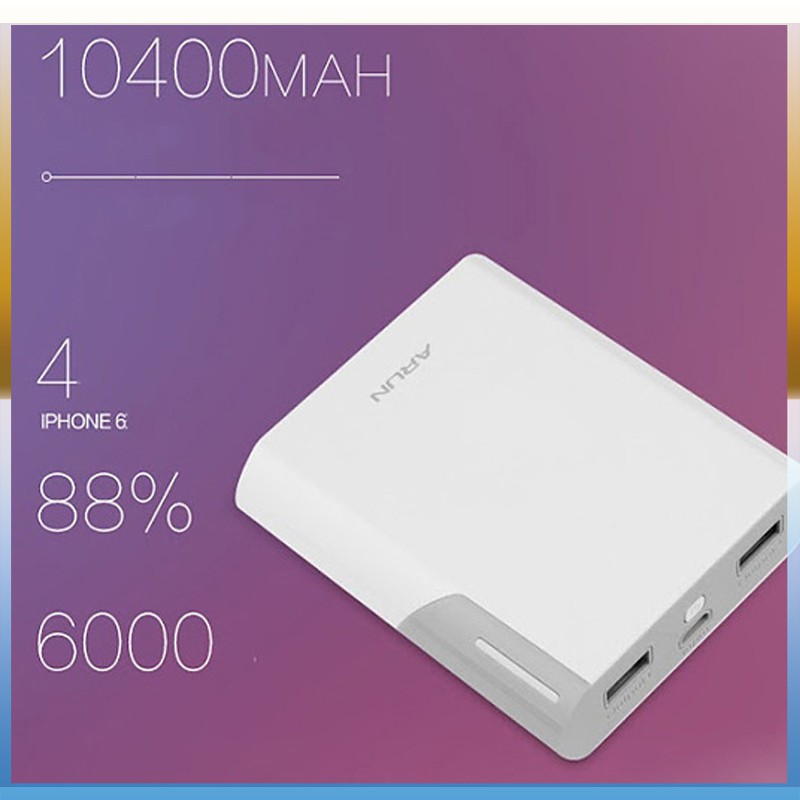 PIN DỰ PHÒNG ARUN 10400mAh có 2 cổng sạc USB chính hãng