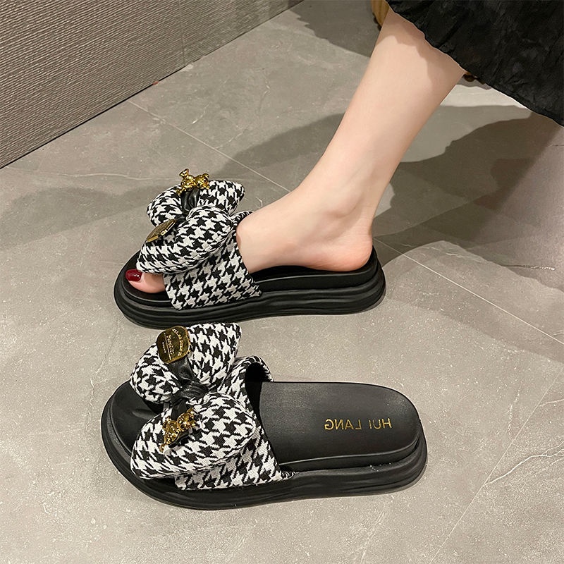 Dép Sandal Đế Mềm Đính Nơ Thời Trang Mùa Hè Dành Cho Nữ