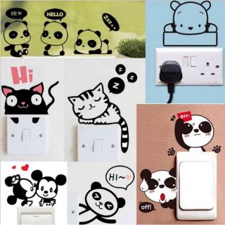 Decal dán ổ điện trang trí 10*13cm