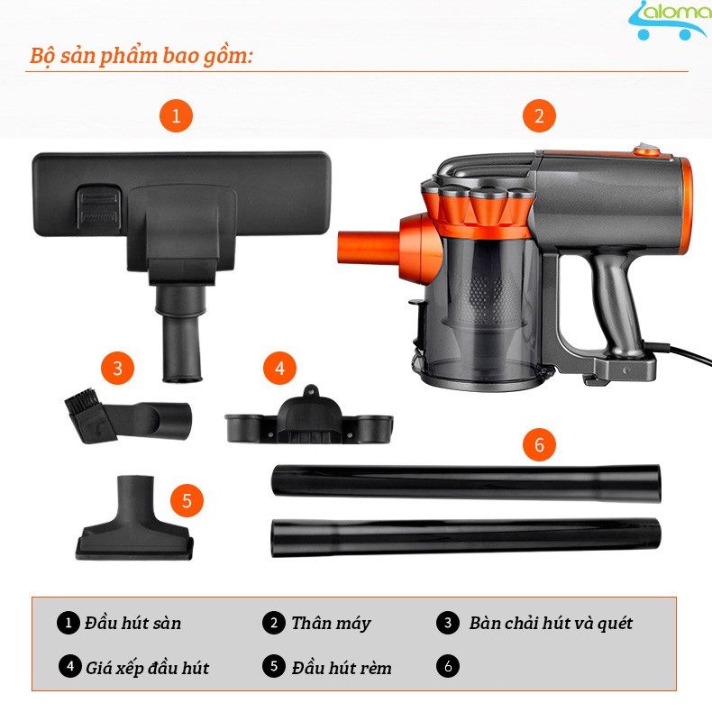 Máy hút bụi mini cầm tay 600W GreenHome GHA-585A kiểu đứng | BigBuy360 - bigbuy360.vn